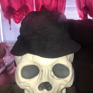 Bebe black suede bucket hat